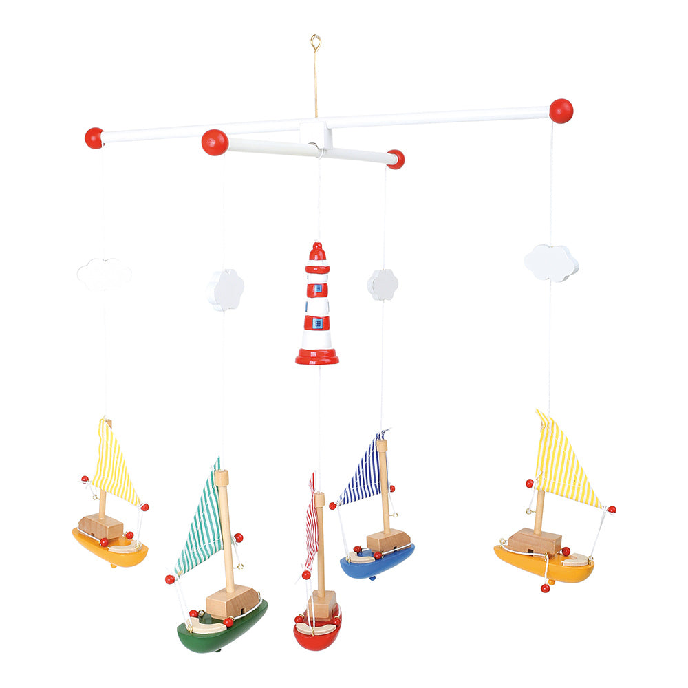 childrens boats and lighthouse hanging mobile