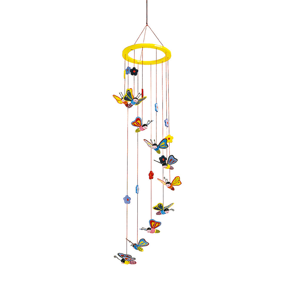 childrens butterfly and flowers hanging mobile