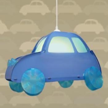 children's blue car ceiling light