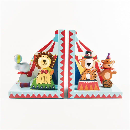 children's wooden circus bookends