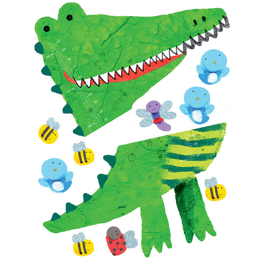 children's jungle crocodile height chart wall stickers