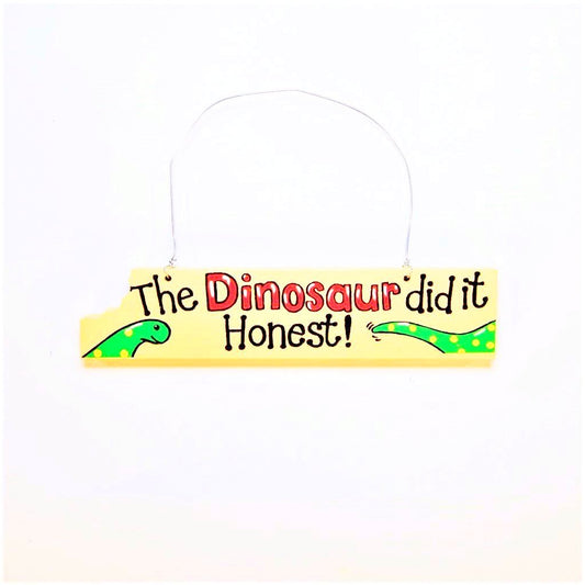 children's dinosaur door plaque