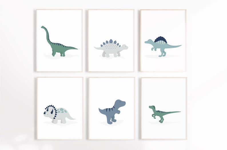 Set of 6 Dinosaur Prints