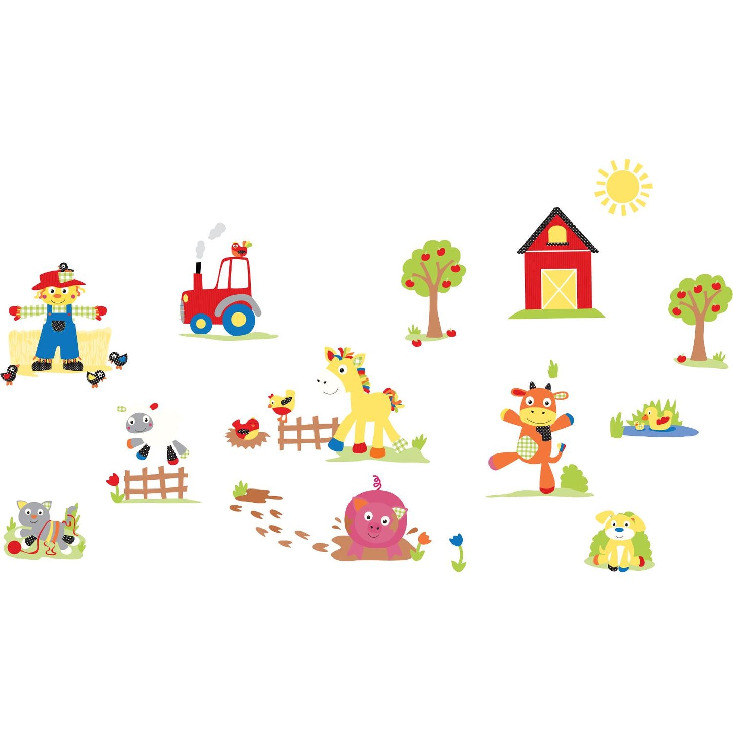 childrens funberry farm wall stickers