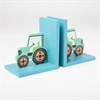 childrens green tractor bookends