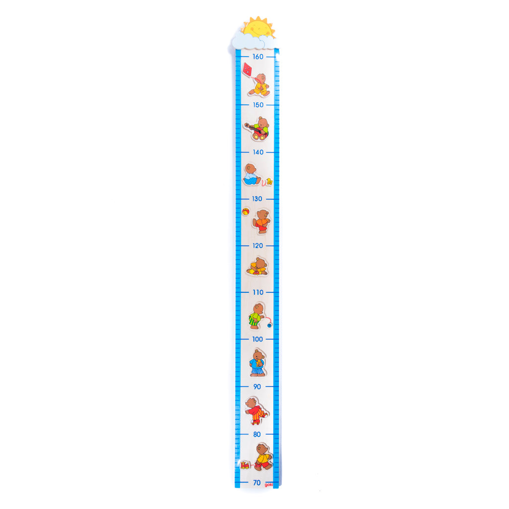 children's wooden little bear height chart
