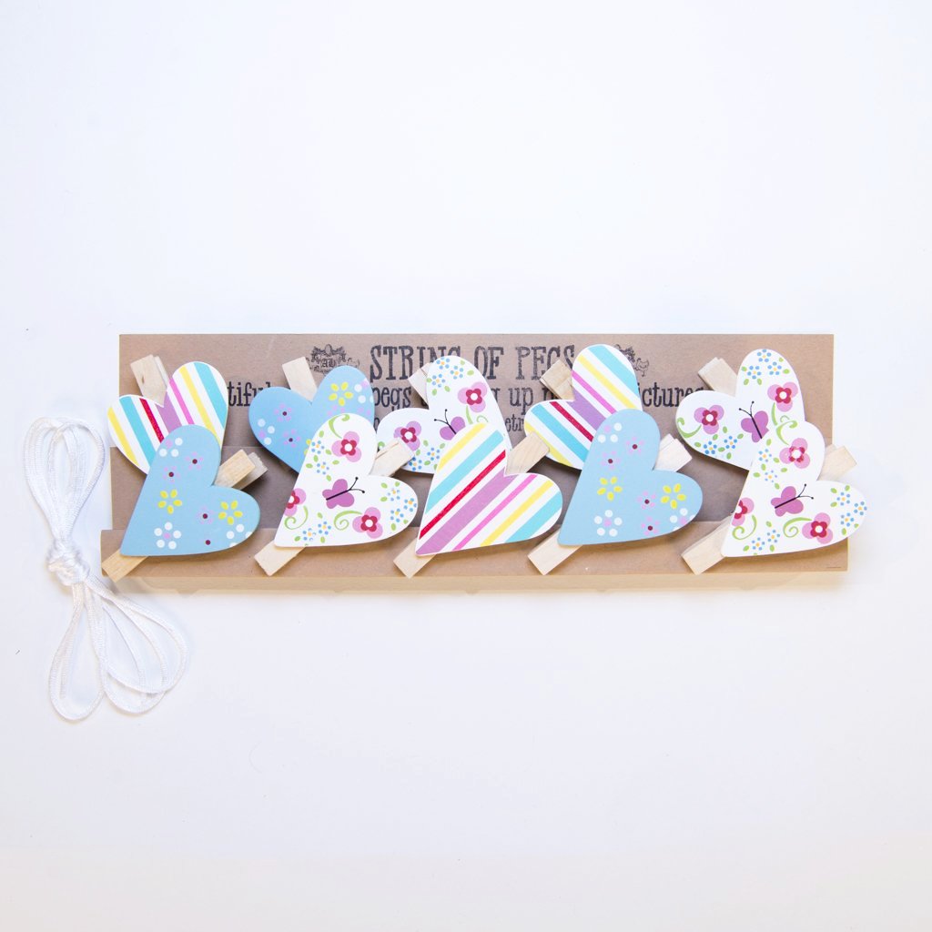 children's pretty patchwork string of pegs bunting