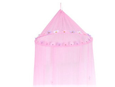 childrens pink flower bed canopy