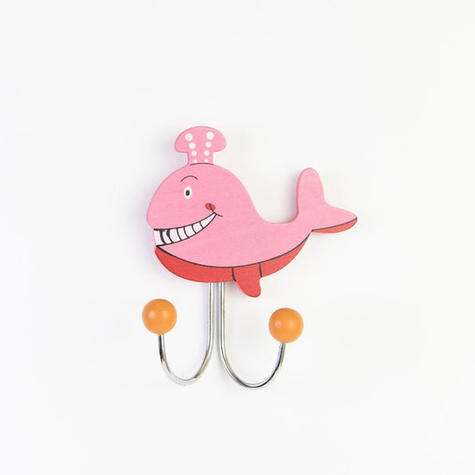 children's pink whale wall hook