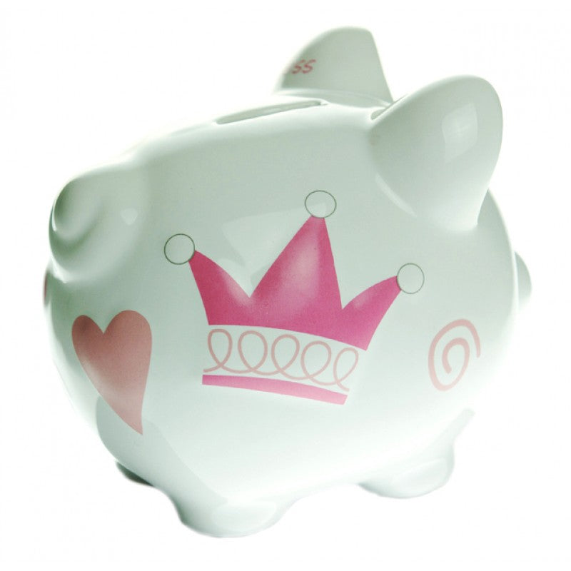 pink princess piggy bank