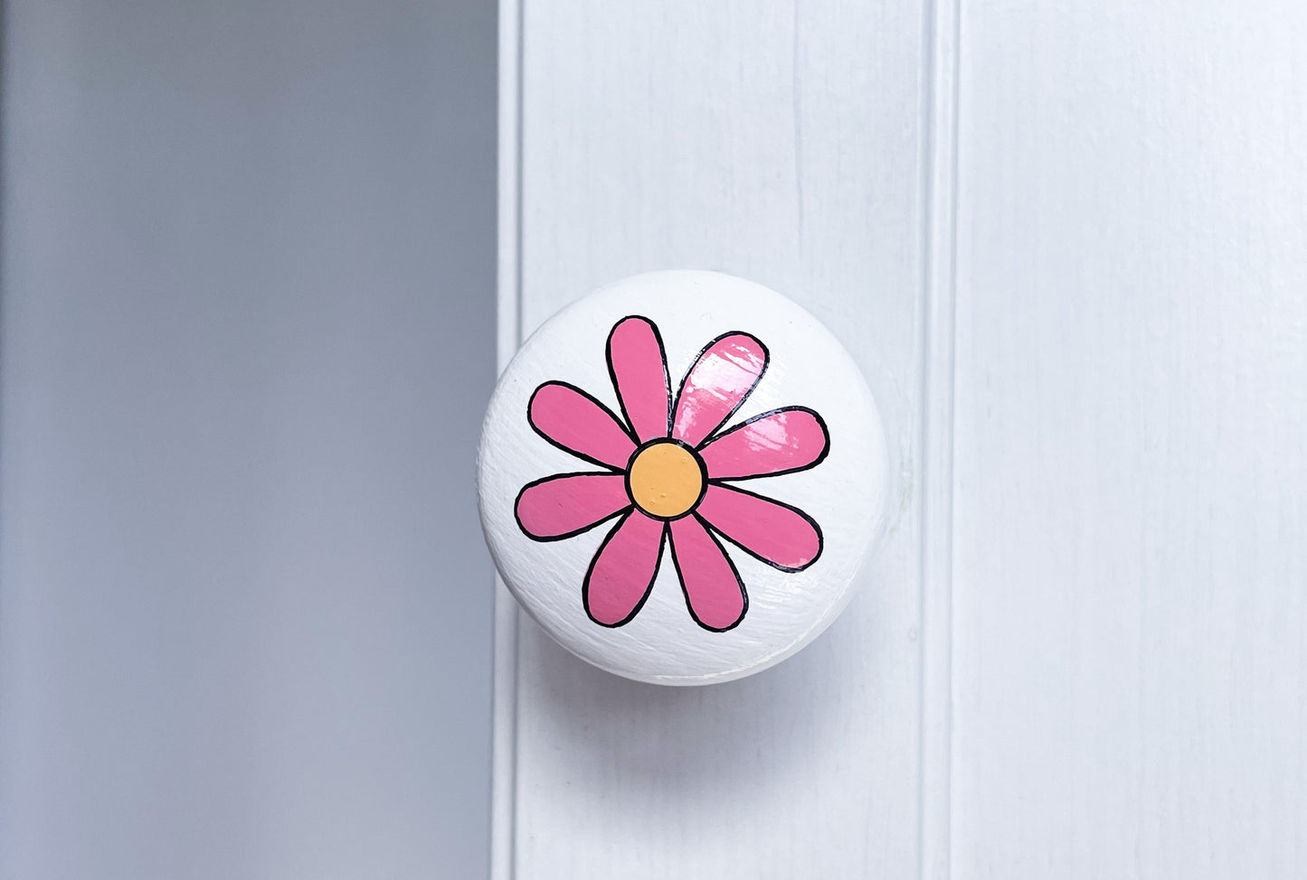 Pink Flower Door Knob