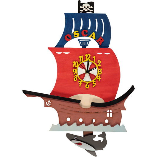 Pirate Ship Pendulum Clock