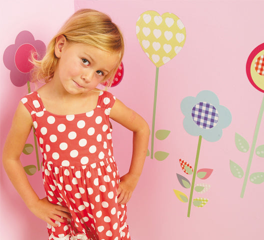 childrens polly patch flower walls stickers