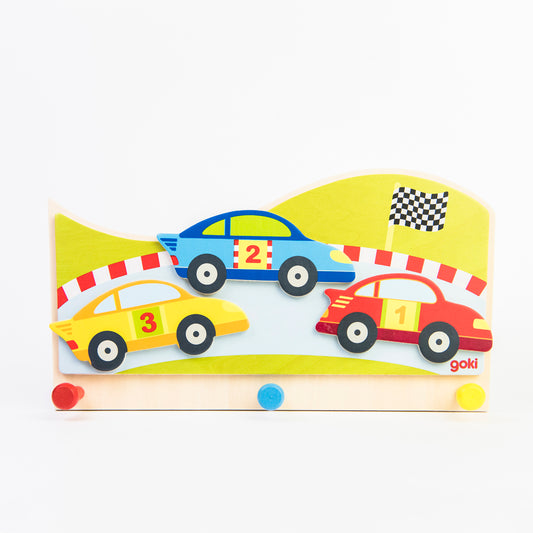 children's racing car coat wall hook