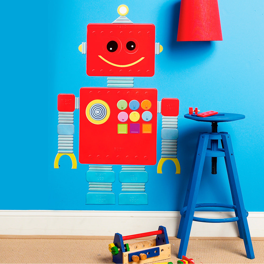 children's robot wall stickers