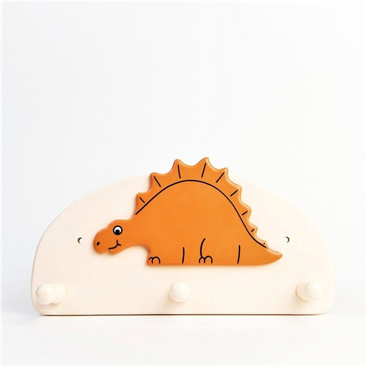 children's stegosaurus dinosaur triple coat wall hook 