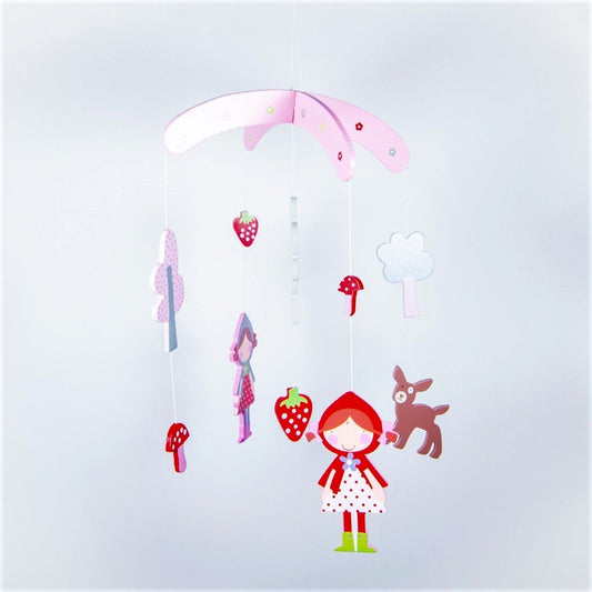 strawberry patch hanging mobile
