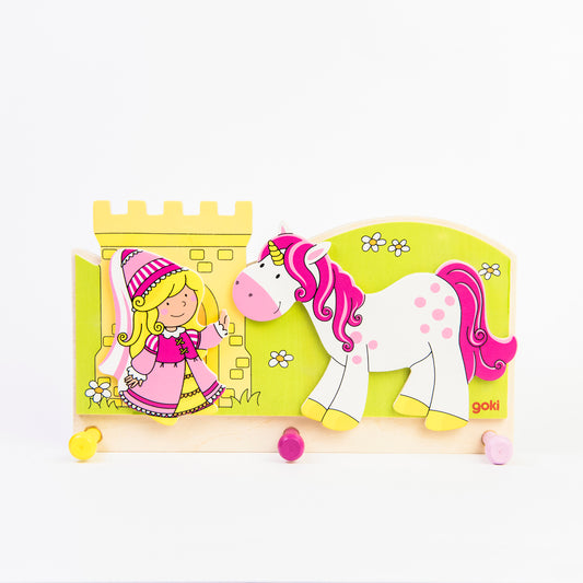 children's unicorn and princess coat hook