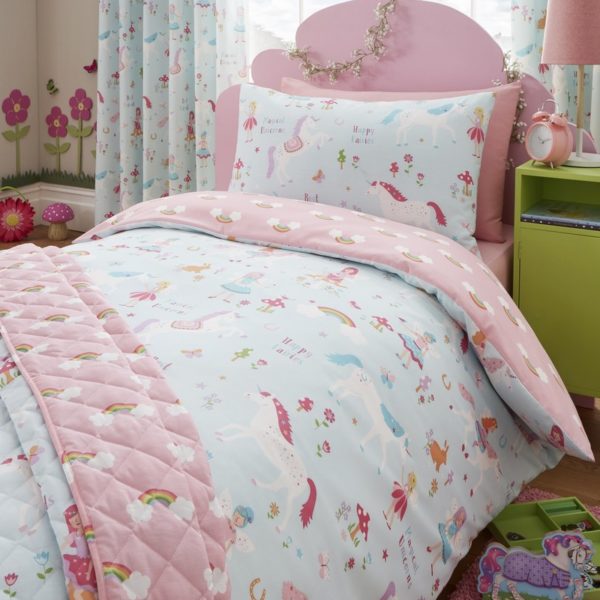 girls unicorn bedding set