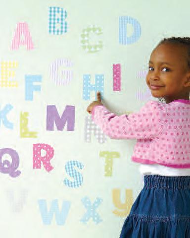 alphabet uppercase wall stickers for children